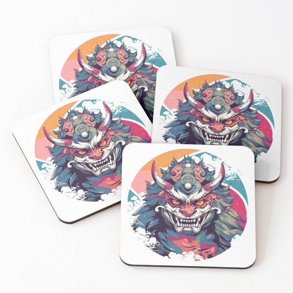 Item preview, Japanese Samurai Oni Mask designed and sold by cetakulang.