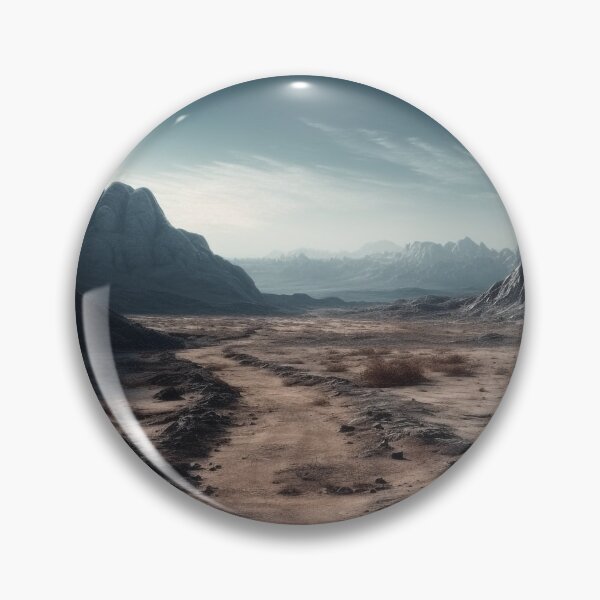 Item preview, Alien Desert Landscape with Moonlit Sky - Digital Art in Nikon D750 Style - Sci-fi Dreamscape Wall Art" designed and sold by stateofhuman.