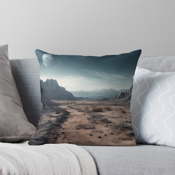 Item preview, Alien Desert Landscape with Moonlit Sky - Digital Art in Nikon D750 Style - Sci-fi Dreamscape Wall Art" designed and sold by stateofhuman.