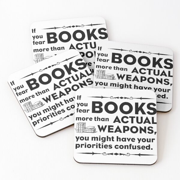 Item preview, Books are better than weapons designed and sold by pinkcraftfairy.