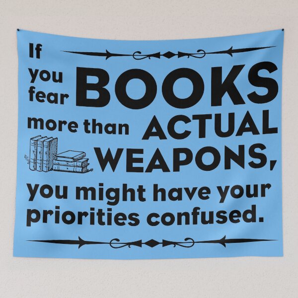 Item preview, Books are better than weapons designed and sold by pinkcraftfairy.