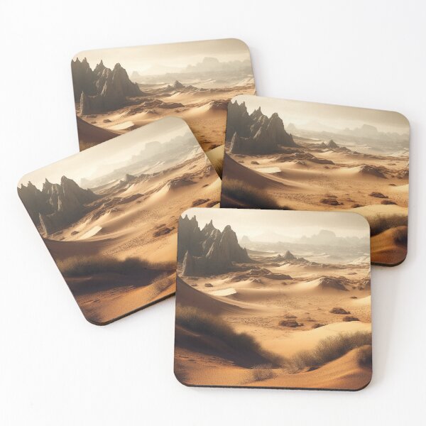 Item preview, Reddish Desert Landscape: A Surreal, Dune-inspired Digital Artwork in Earthy Palettes and Subtle Tonal Shifts designed and sold by stateofhuman.