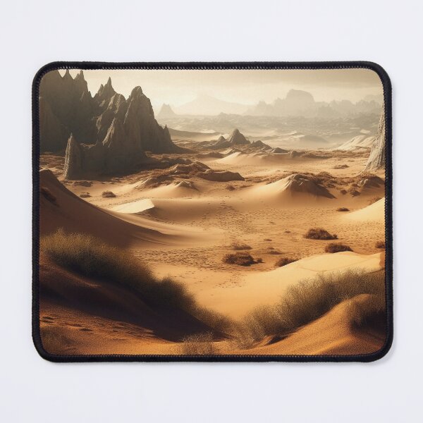 Item preview, Reddish Desert Landscape: A Surreal, Dune-inspired Digital Artwork in Earthy Palettes and Subtle Tonal Shifts designed and sold by stateofhuman.