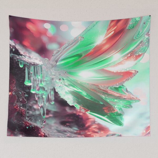 Item preview, Winged Water in Green and Red designed and sold by deniselynnimage.