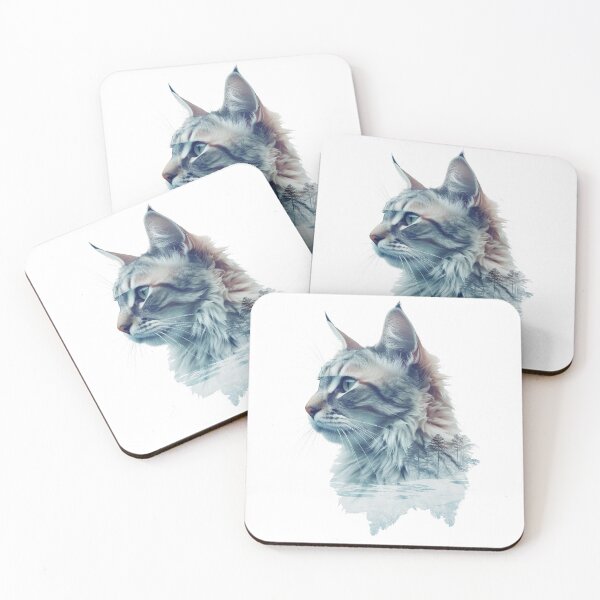Item preview, Double Exposure Cyan Cat designed and sold by Splargo Digital Prints.