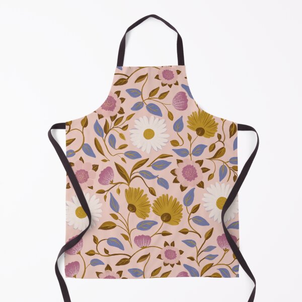 Item preview, Ornate daisies and leaves on pink background designed and sold by LucyFaulke.