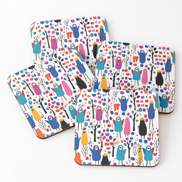 Item preview, Colorful Penguin And Birds Abstract Pattern designed and sold by Wonder Of Light.