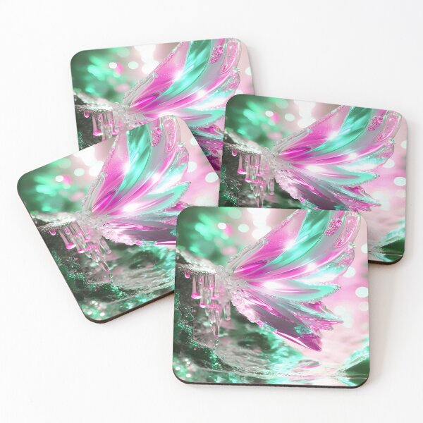 Item preview, Winged Water in Green and Pink designed and sold by deniselynnimage.