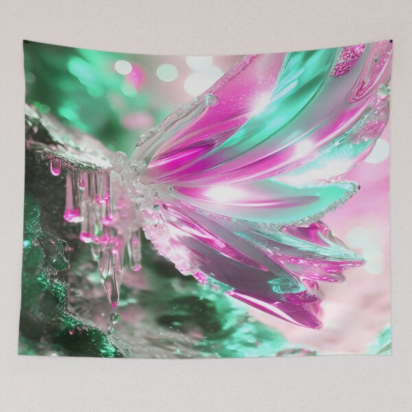 Item preview, Winged Water in Green and Pink designed and sold by deniselynnimage.