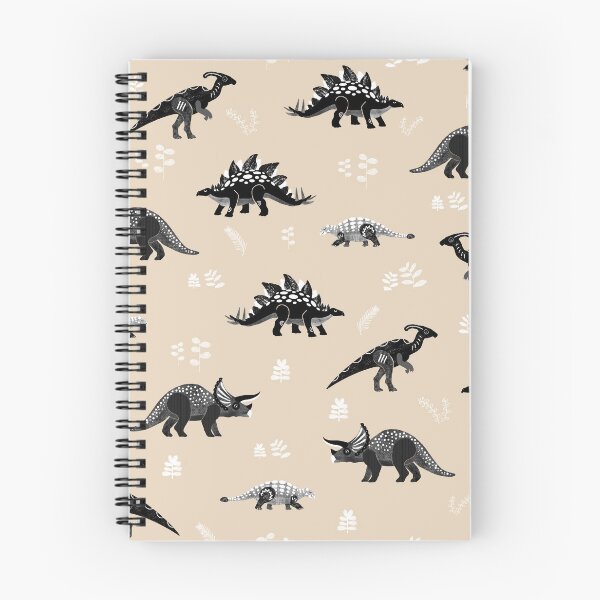 Item preview, Herbivore Dinosaurs Black and White on Neutral Beige designed and sold by Brittany Lane Allen.