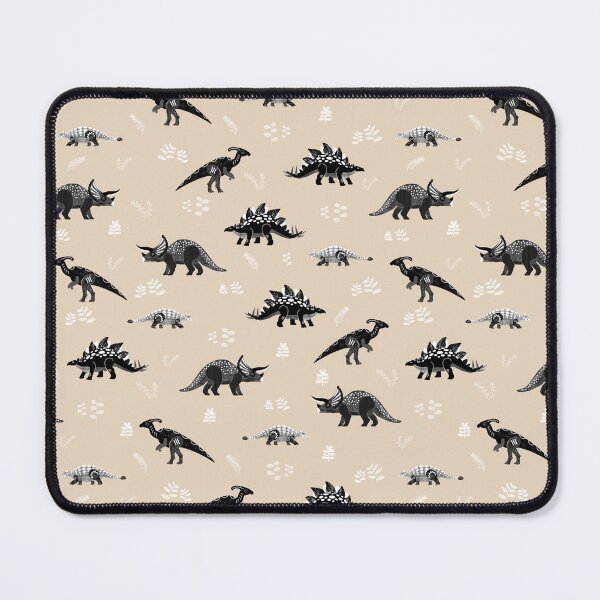 Item preview, Herbivore Dinosaurs Black and White on Neutral Beige designed and sold by Brittany Lane Allen.