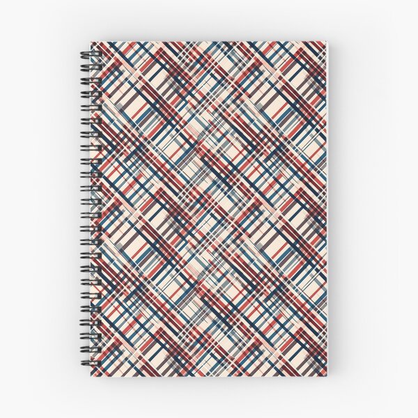 Item preview, Abstract White Red & BLue Thin Line Classic Plaid Style Painted Seamless Pattern designed and sold by PatternsFTW.