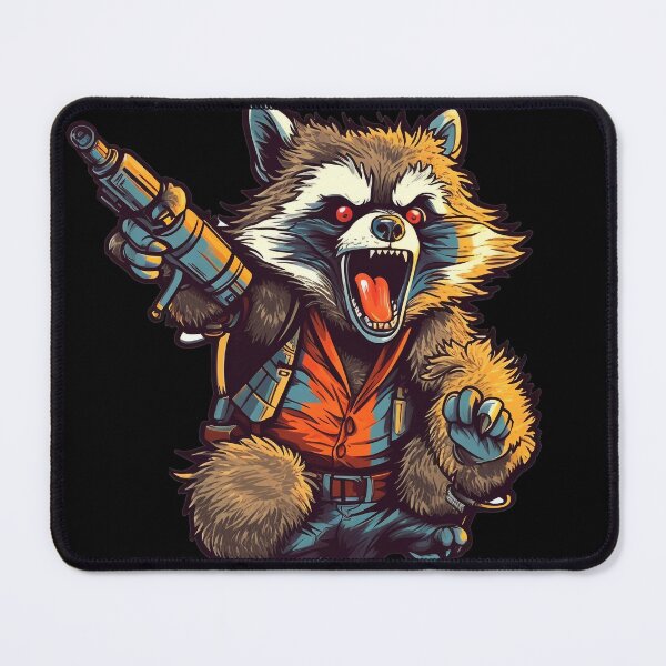 Item preview, Crazy Racoon Scientist With Lil Racoon Uzi designed and sold by NapNapSleeper.