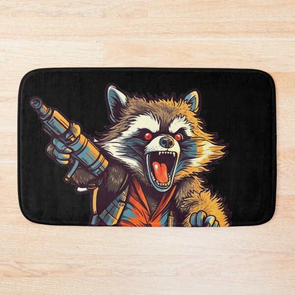 Item preview, Crazy Racoon Scientist With Lil Racoon Uzi designed and sold by NapNapSleeper.