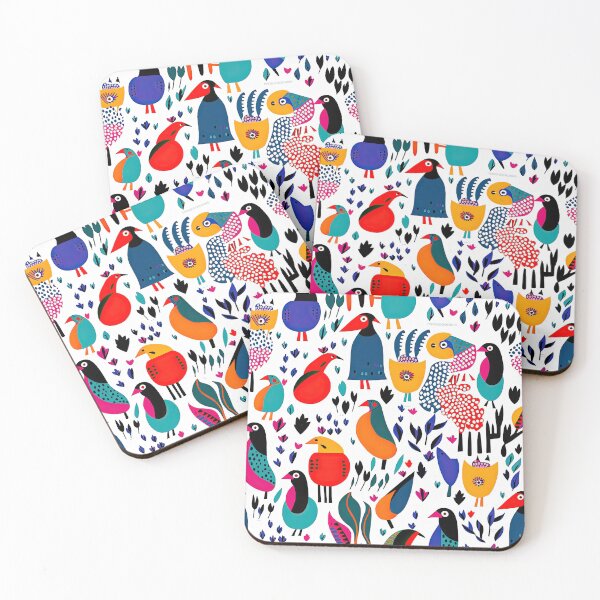 Item preview, Colorful Penguin And Birds Abstract Pattern designed and sold by Wonder Of Light.