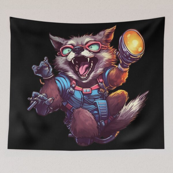 Item preview, Crazy Racoon Mutant Scientist With Mental Problems designed and sold by NapNapSleeper.
