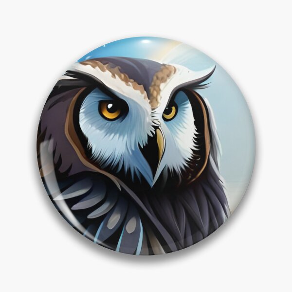 Item preview, Owl Bird Night Moon Water Color Nature Wildlife Art designed and sold by PixelCraving.