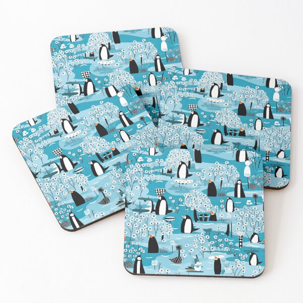 Item preview, Colorful Penguin And Fish Abstract Pattern designed and sold by Wonder Of Light.