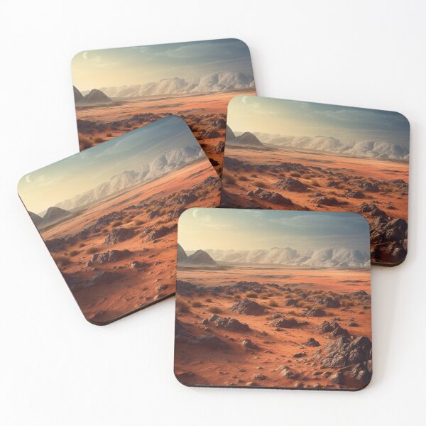 Item preview, Mars Landscape Artwork - Realistic Fantasy Style, Planet Mars 3D Scenery, Adventure Themed Wall Art designed and sold by stateofhuman.