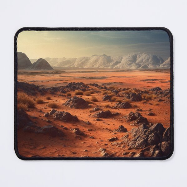Item preview, Mars Landscape Artwork - Realistic Fantasy Style, Planet Mars 3D Scenery, Adventure Themed Wall Art designed and sold by stateofhuman.