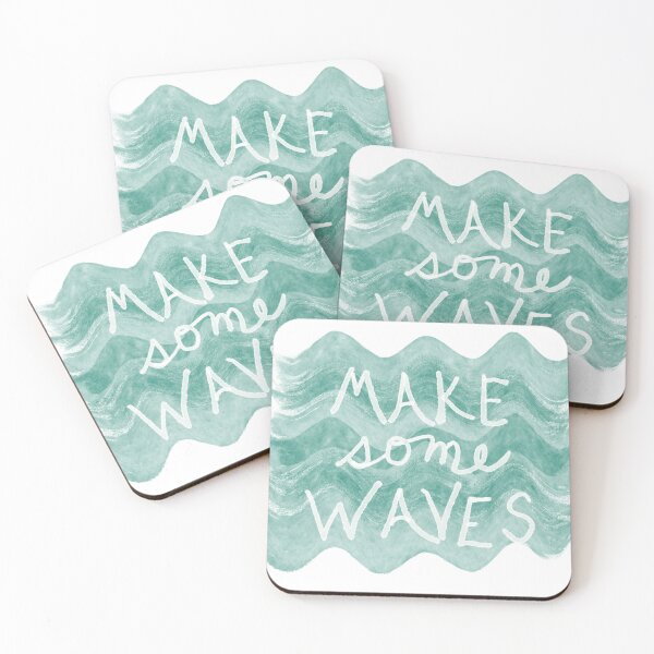 Item preview, Make Some Waves Quote on Sea Green designed and sold by art64.