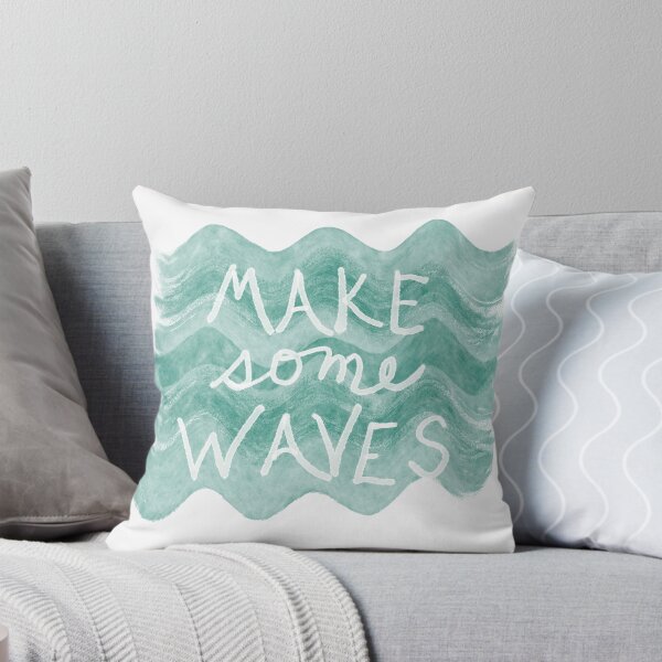 Item preview, Make Some Waves Quote on Sea Green designed and sold by art64.