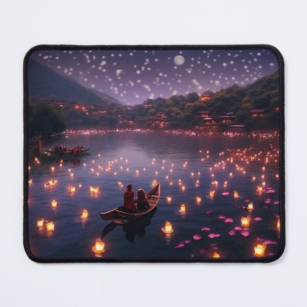 Item preview, Lanterns in and above lake designed and sold by zand-n-zive.