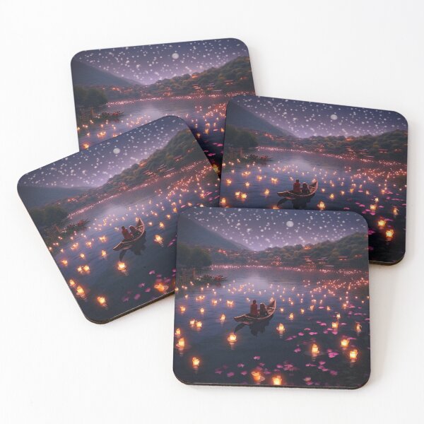 Item preview, Lanterns in and above lake designed and sold by zand-n-zive.