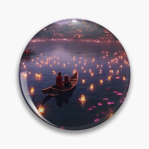 Item preview, Lanterns in and above lake designed and sold by zand-n-zive.