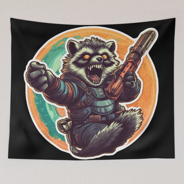 Item preview, Crazy Raccoon Boy Scout With Lil Racoon Fire Starter and 99 Problems designed and sold by NapNapSleeper.