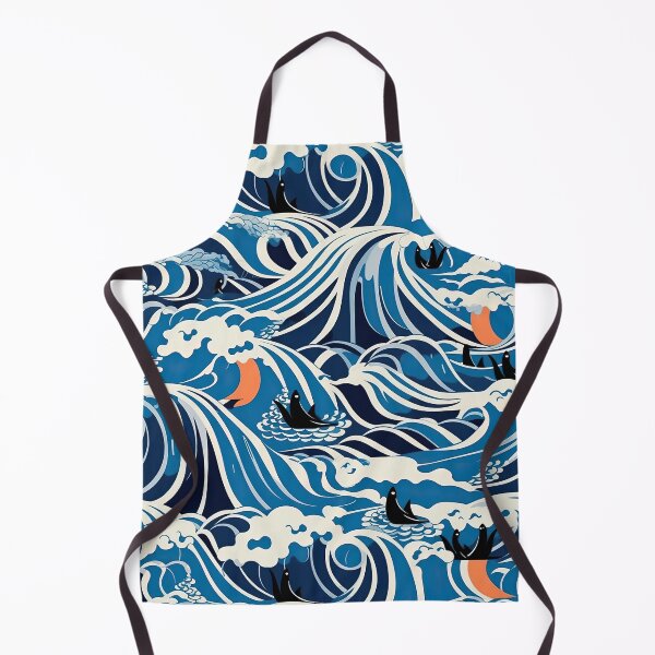 Item preview, Colorful Penguins And Waves Abstract Pattern designed and sold by Wonder Of Light.