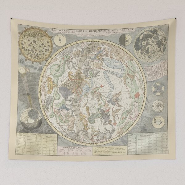 Item preview, Celestial Star Map Zodiac Constellation of Southern Sky designed and sold by VintageArchive.