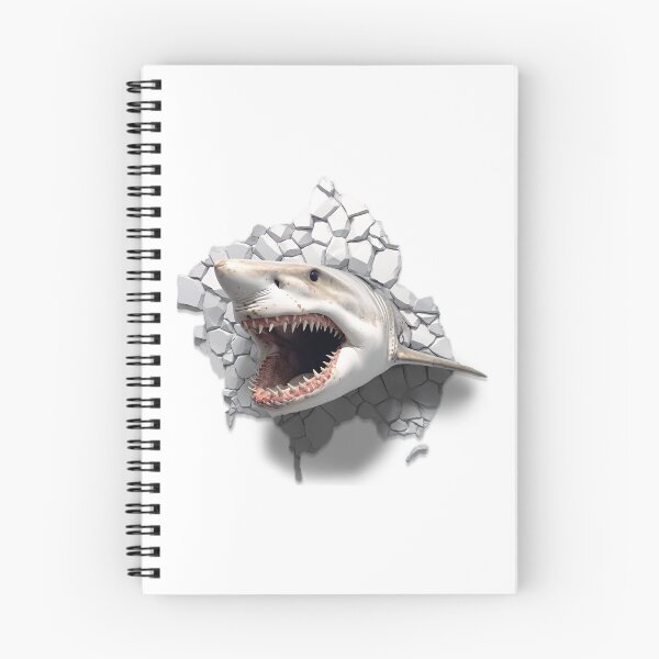 Item preview, shark breaks trough wall - Different logo size, position? Email me - designed and sold by Picture-Art.