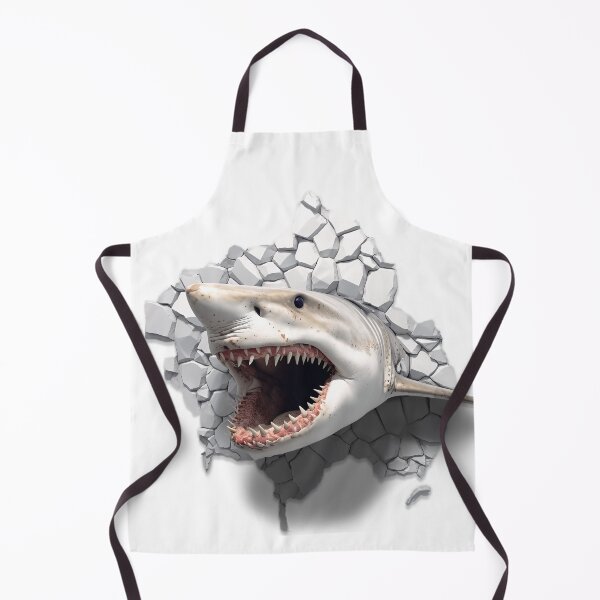 Item preview, shark breaks trough wall - Different logo size, position? Email me - designed and sold by Picture-Art.