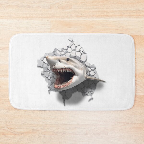 Item preview, shark breaks trough wall - Different logo size, position? Email me - designed and sold by Picture-Art.