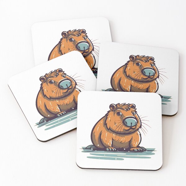 Artikelvorschau, Flauschiges, niedliches Capybara-Cartoon-Logo entworfen und verkauft von KristinaNEL.