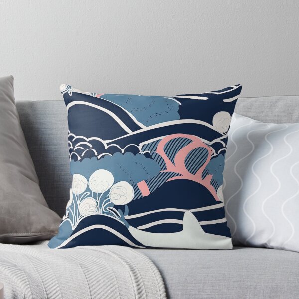 Item preview, Colorful Whales And Waves Abstract Pattern designed and sold by Wonder Of Light.