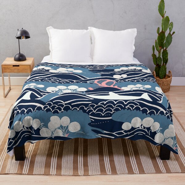 Item preview, Colorful Whales And Waves Abstract Pattern designed and sold by Wonder Of Light.