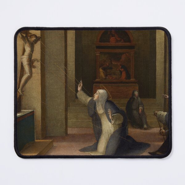 Item preview, Saint Catherine of Siena Receiving the Stigmata | Domenico Beccafumi | 1515 Renaissance Catholic Art designed and sold by CJET.