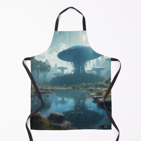 Item preview, Venture into the Alien Wilderness with Mystical Marshland, A Unique Mushroom Forest Artwork designed and sold by stateofhuman.