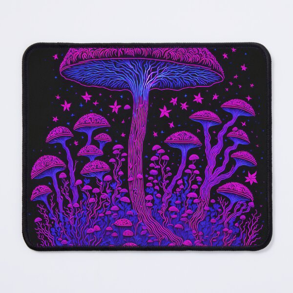 Item preview, UV lights sketch mushroom design designed and sold by ZenStickConcept.