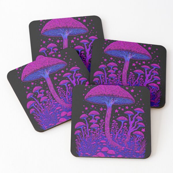 Item preview, UV lights sketch mushroom design designed and sold by ZenStickConcept.