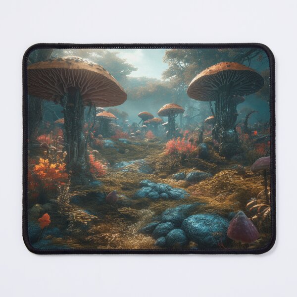 Item preview, Stunning UHD Print of a Fantasy Mushroom Forest - 20" x 16" Wall Art designed and sold by stateofhuman.