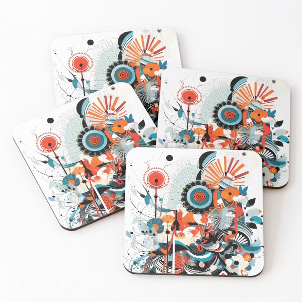 Item preview, Intricate abstract art floral patterns designed and sold by AxelrodCN.