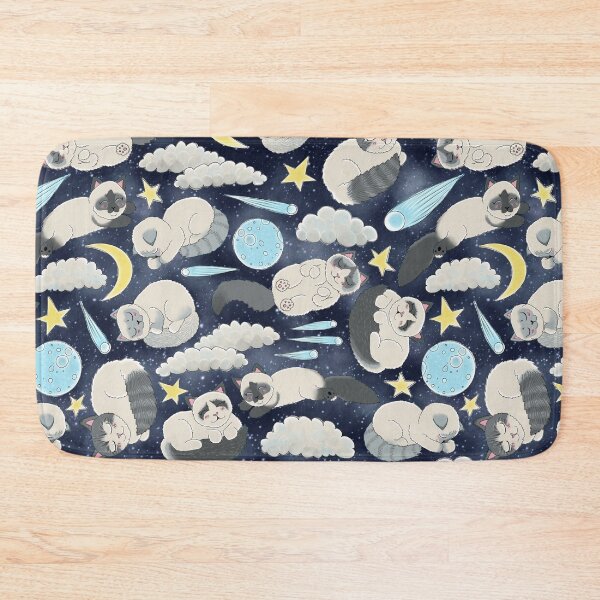 Item preview, Sleeping Celestial Ragdolls Seamless Pattern - Starry Sky designed and sold by EcoElsa.