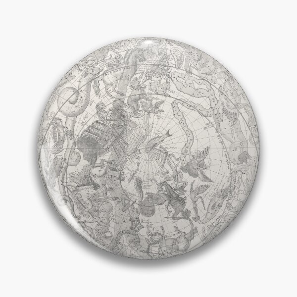 Item preview, Celestial Star Map Zodiac Constellation of Southern Sky Monochromatic Natural designed and sold by VintageArchive.