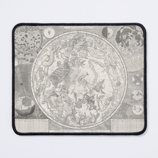 Item preview, Celestial Star Map Zodiac Constellation of Southern Sky Monochromatic Natural designed and sold by VintageArchive.