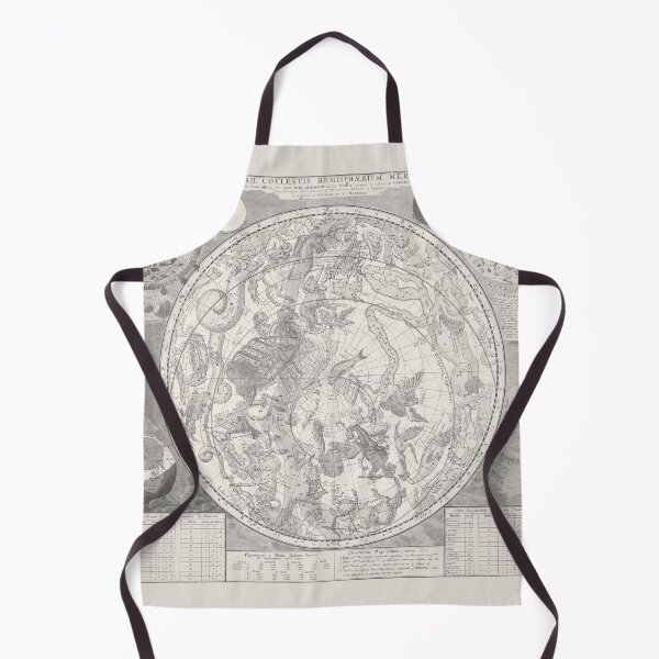 Item preview, Celestial Star Map Zodiac Constellation of Southern Sky Monochromatic Natural designed and sold by VintageArchive.