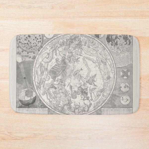 Item preview, Celestial Star Map Zodiac Constellation of Southern Sky Monochromatic Natural designed and sold by VintageArchive.