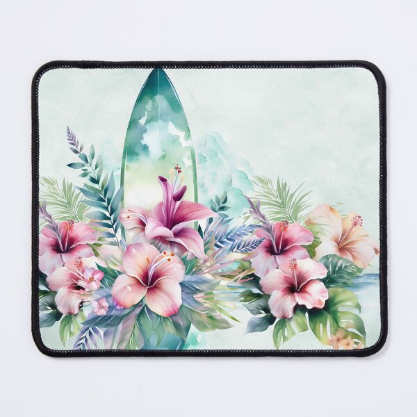 Item preview, Tabla de surf hawaiana e hibisco designed and sold by J Marielle Designs.